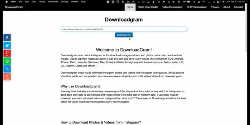 Cómo descargar fotos de Instagram
