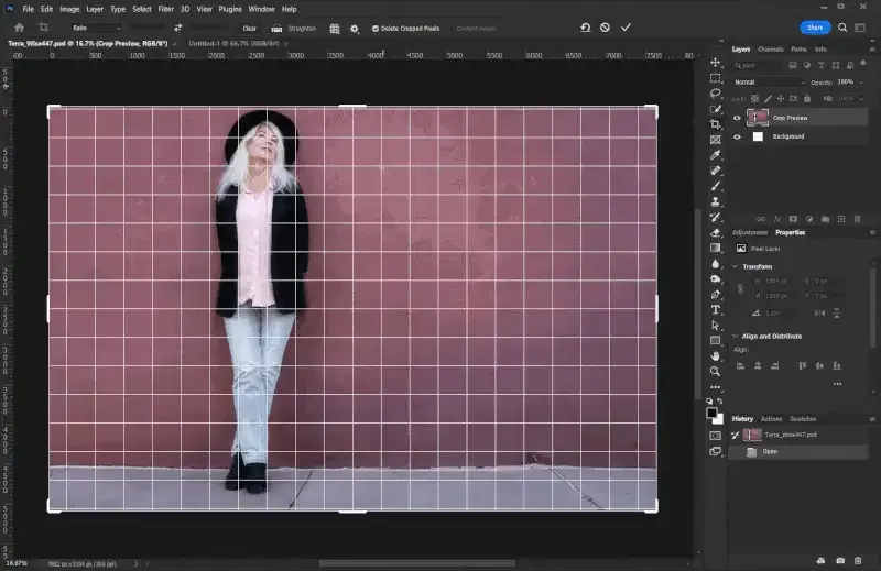 Cómo recortar en Photoshop.