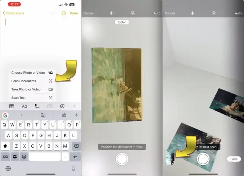 Cómo escanear fotos en iPhone.