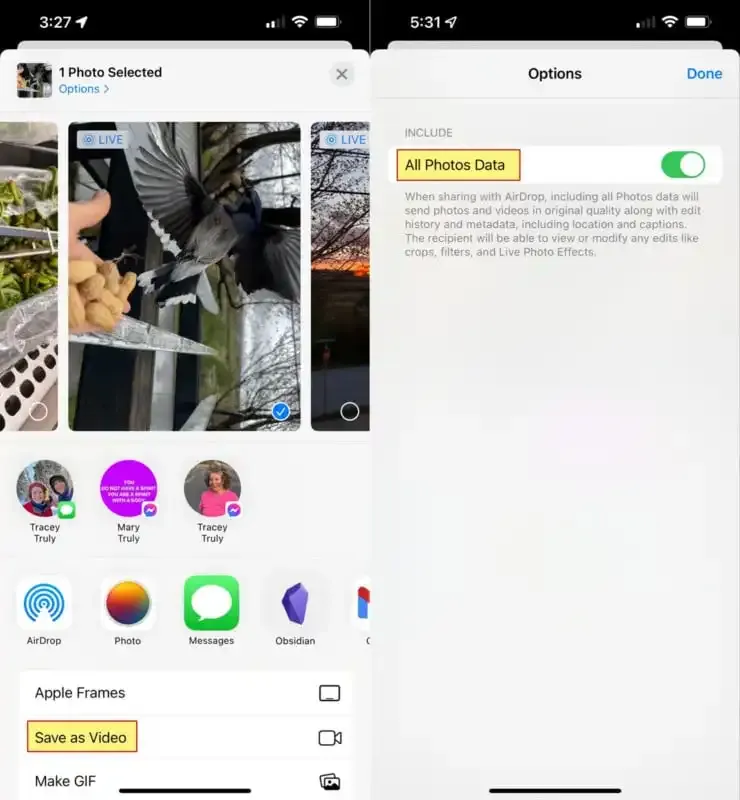 Cómo convertir un video en una foto en movimiento