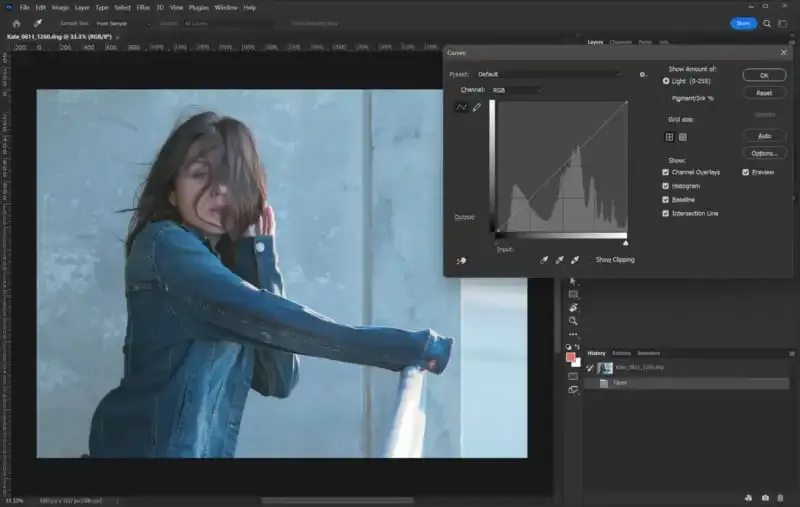 Cómo usar las curvas en Photoshop.