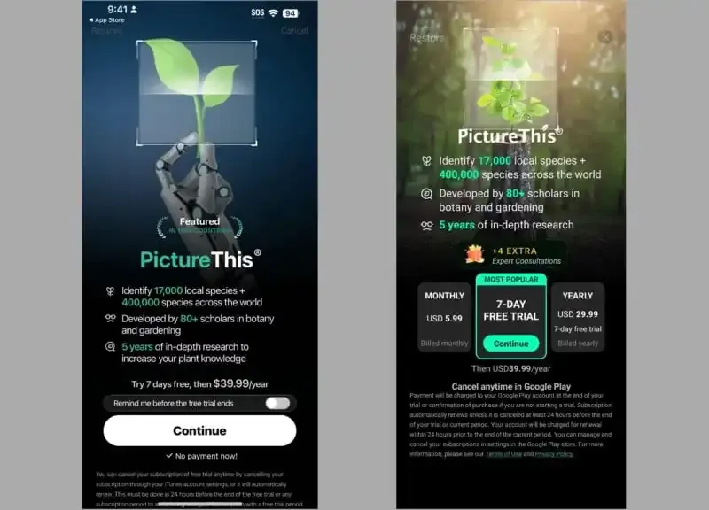 PictureThis: La mejor aplicación de cámara para identificar plantas.