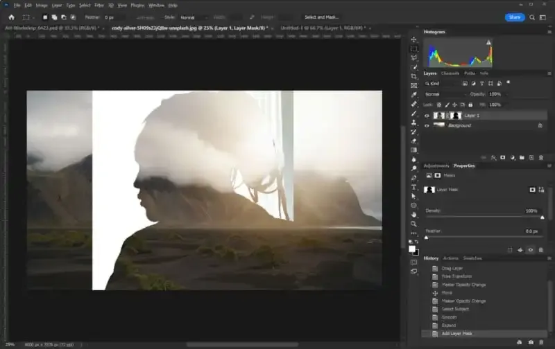 Cómo hacer una foto de doble exposición en Photoshop