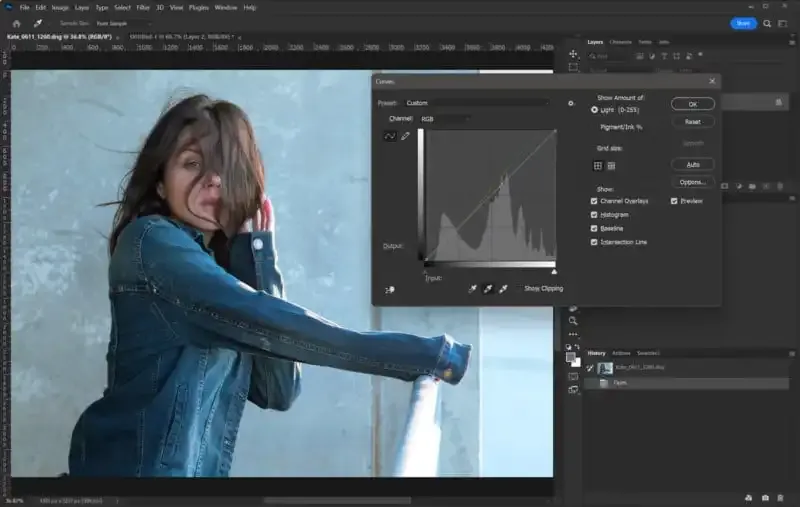 Cómo usar las curvas en Photoshop.