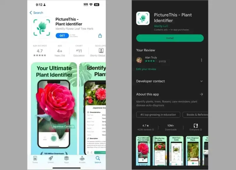 PictureThis: La mejor aplicación de cámara para identificar plantas.