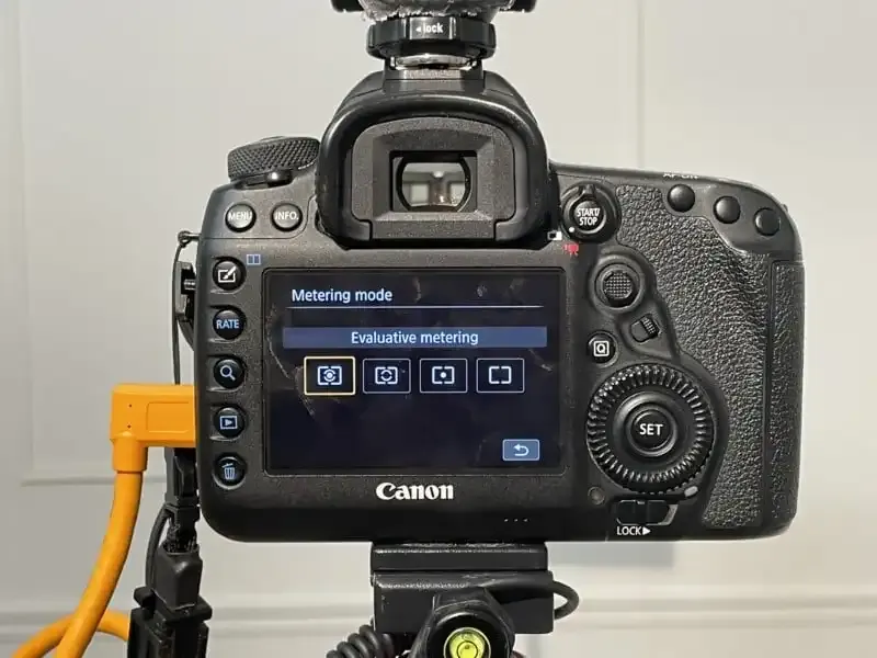 Explicación de los modos de medición de la cámara