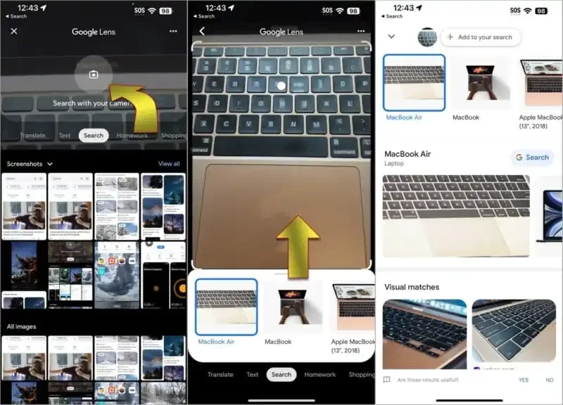 Cómo realizar una búsqueda inversa de imágenes en iPhone.