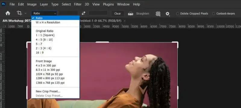 Cómo recortar en Photoshop.
