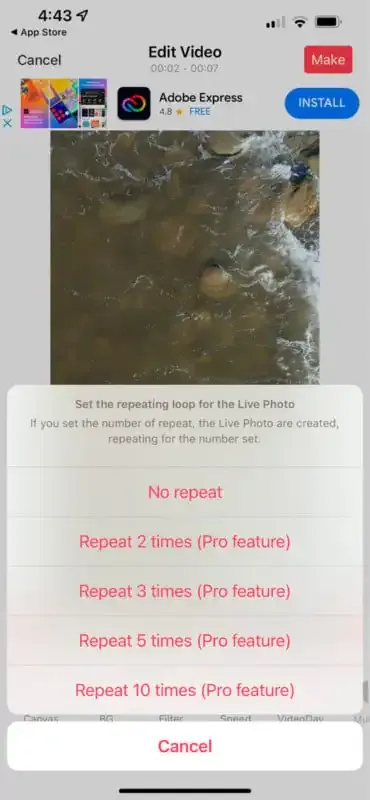 Cómo convertir un video en una foto en movimiento