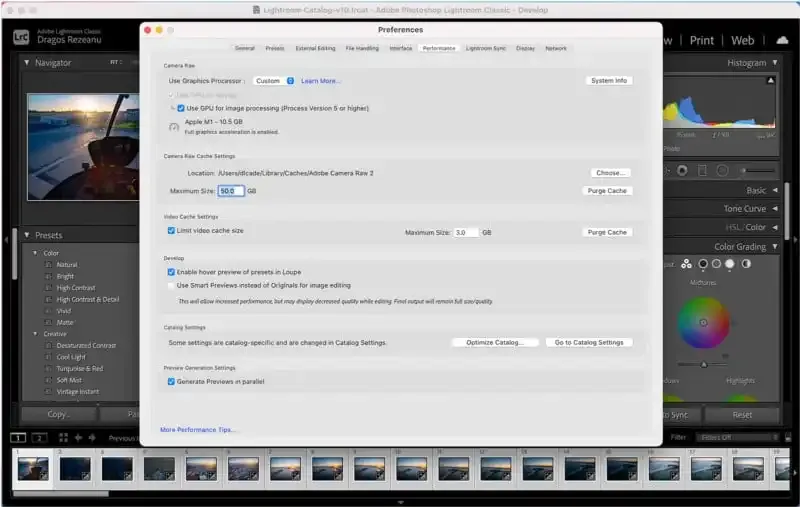 Cómo optimizar Lightroom Classic para obtener el mejor rendimiento