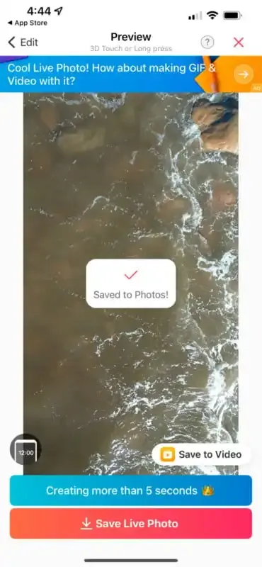 Cómo convertir un video en una foto en movimiento
