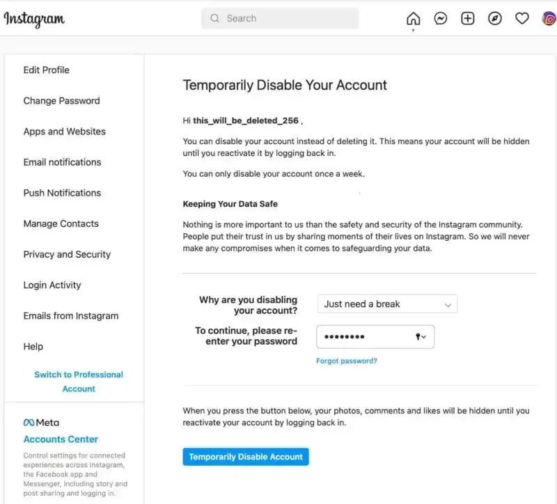 Cómo eliminar tu cuenta de Instagram