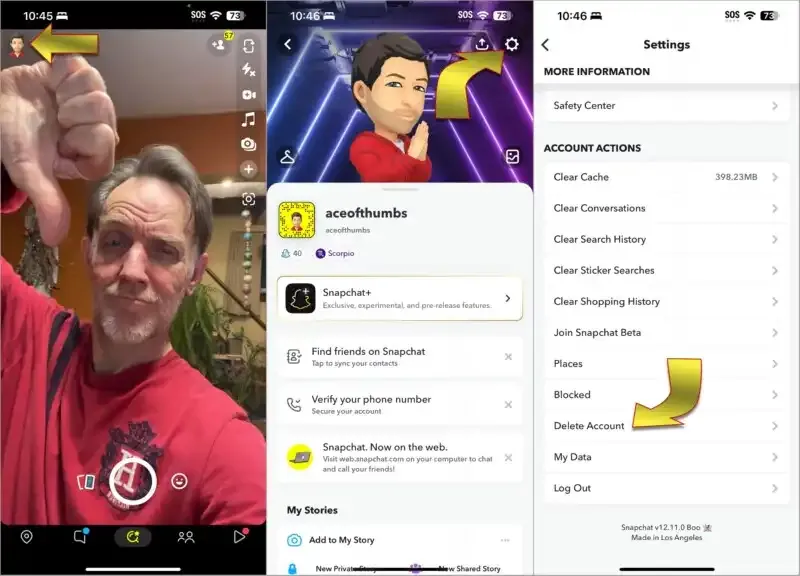 Cómo eliminar tu cuenta de Snapchat