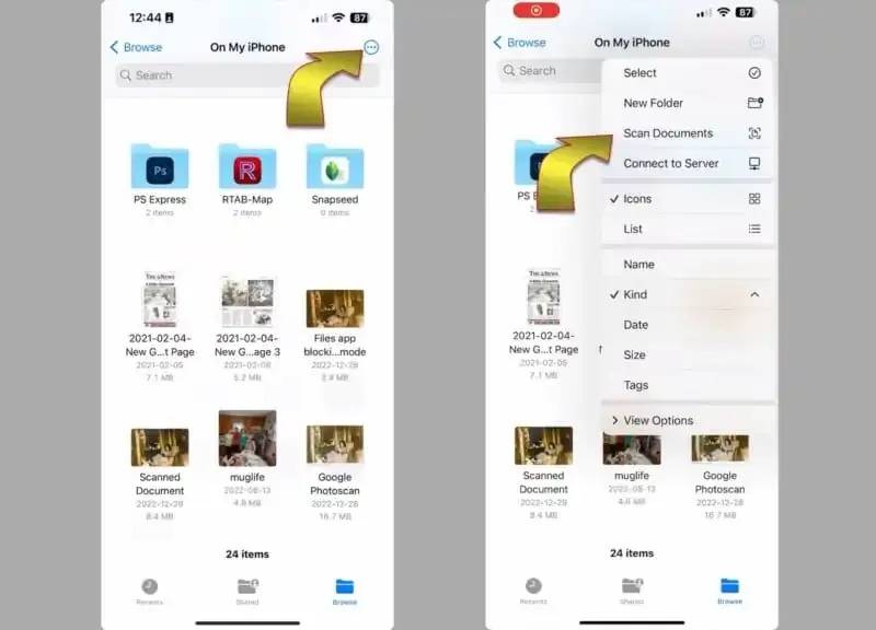 Cómo escanear fotos en iPhone.